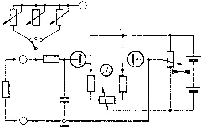 Schaltplan für elektronische Schaltung Lineares Ohmmeter